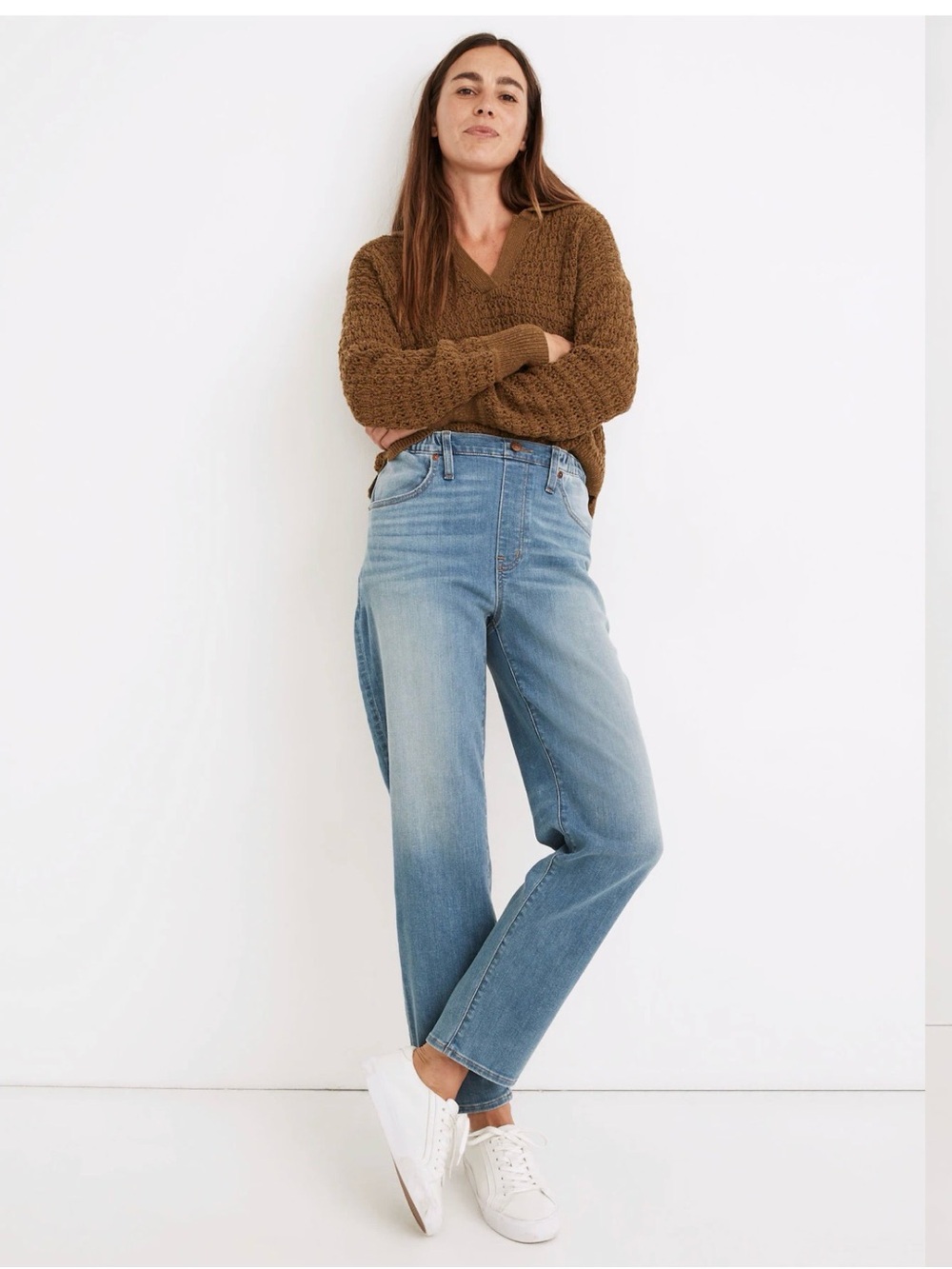 Madewell Relaxed Tapered Leg Pull On Jeans Sz 28